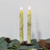 Battery-Operated Birch Wood Taper Candles - Set of 2