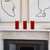 Battery-Operated 3D Wick Pillar Candles, Red - Set of 3