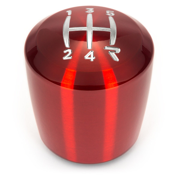 Raceseng Ashiko Shift Knob (Gate 4 Engraving) Fiat 500T / Abarth Adapter - Red Translucent