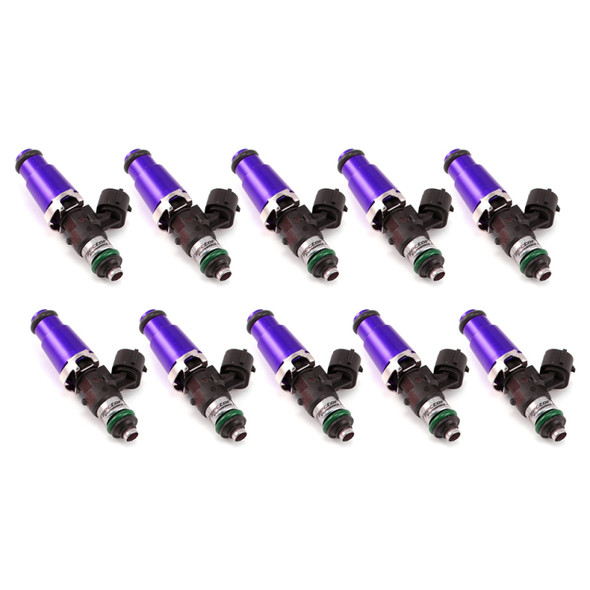 Injector Dynamics 2200cc Injectors - 60mm Length - 14mm Purple Top - 14mm Lower O-Ring (Set of 10)