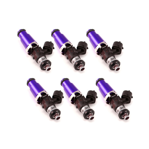 Injector Dynamics 2200cc Injectors - 60mm Length - 14mm Purple Top - Denso Lower Cushion (Set of 6)