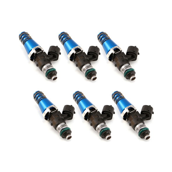 Injector Dynamics 2200cc Injectors - 60mm Length - 11mm Blue Top - 14mm Lower O-Ring (Set of 6)