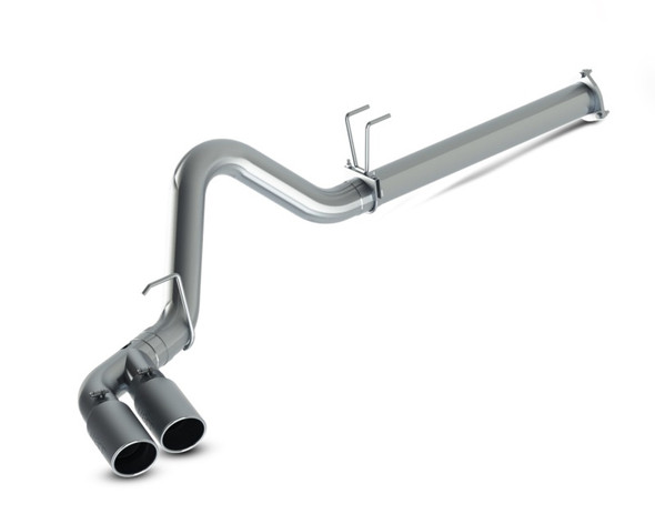 MBRP 11-14 Ford F250/350/450 6.7L 4in Filter Back Dual Single Side Exit 5in Tips Alum Exhaust