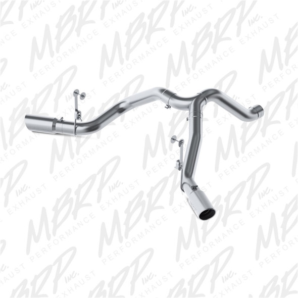 MBRP 2013-2015 Dodge 2500 / 3500 CC SB 4in Filter Back Exhaust Dual Side Split Exit Aluminized