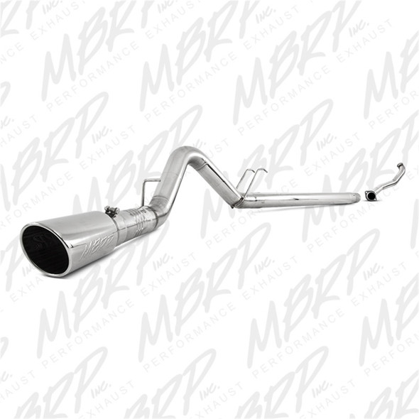 MBRP 08-10 Ford 6.4L F250/350/450 4 inch Filter Back Single Side Exit T409 and Down Pipe