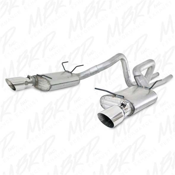 MBRP 11-13 Ford Mustang V6 Dual Split Rear Alum Cat Back Exhaust System