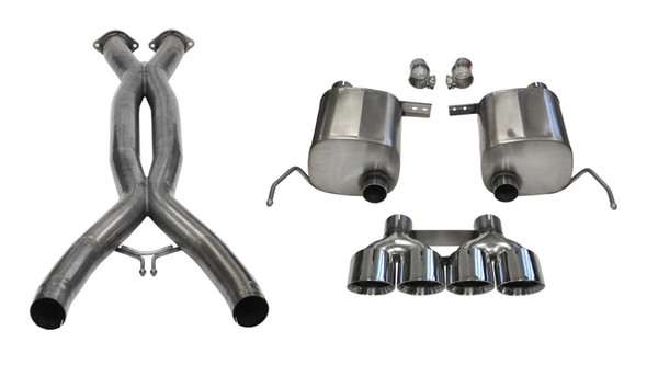 Corsa 14-18 Chevy Corvette C7 2.75in Dual Rear Xtreme Valve-Back Exhaust w/ Quad 4.5in Polished Tips