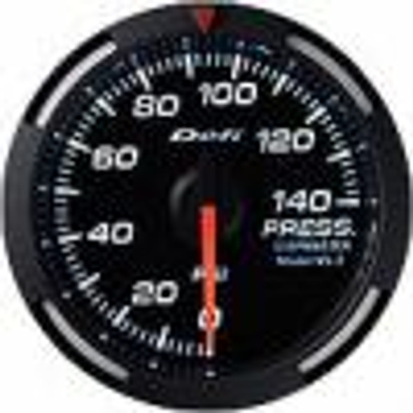 DEFI White Racer 52mm Pressure (fuel or oil) Gauge (US)