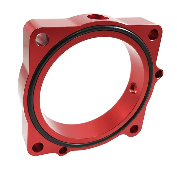 Torque Solution Throttle Body Spacer (Red): Dodge Challenger R/T / SRT8 2011-2012 V8-5.7/6.4L