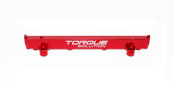 Torque Solution Mitsubishi Evo 4/5/6/7/8/9 Billet Aluminum Top Feed Fuel Rail - Red