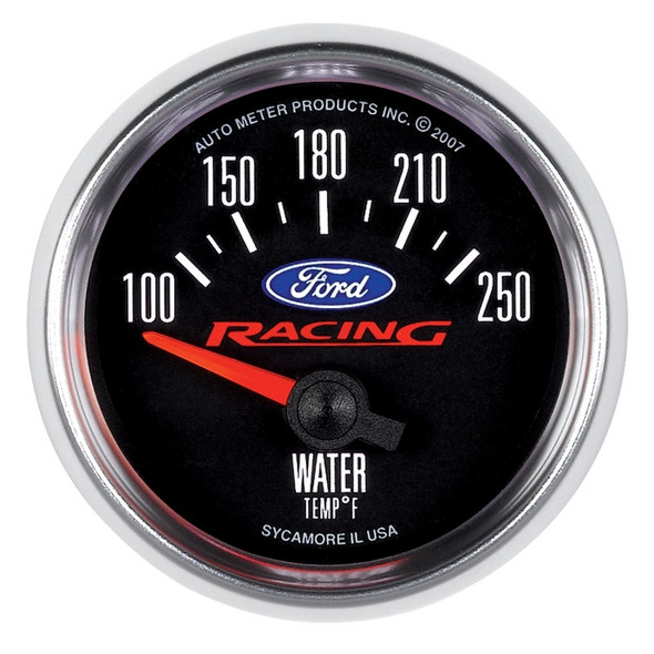 Autometer Ford Racing 52.4mm Short Sweep Electronic 100-250 Deg F Water Temperature Gauge
