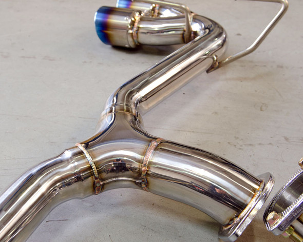 AP Subaru 08+ STi/11+ WRX Stainless Steel Titanium Tip C/B Exhaust w/o Muffler *FITS HATCHBACK ONLY*