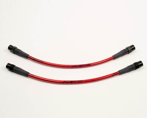 AP 99-04 Porsche Carrera 996 Rear Steel Braided Brake Lines (Black Fittings / Red Housing)