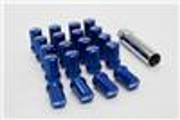 SSR GT Forged Aluminum 35mm Closed End M12x1.5 Lug Nut Set  - Blue (20 Pcs w/ Socket)