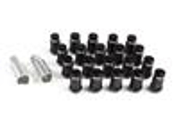 SSR GT Forged Aluminum Extended 45mm Closed End M12x1.5 Lug Nut Set - Black (20 Pcs w/ Socket)