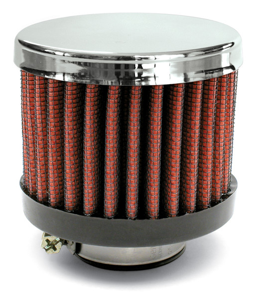 Airaid Chrome Top 1.5in ID - Clamp On 3in OD 2.5in Tall Breather Filter