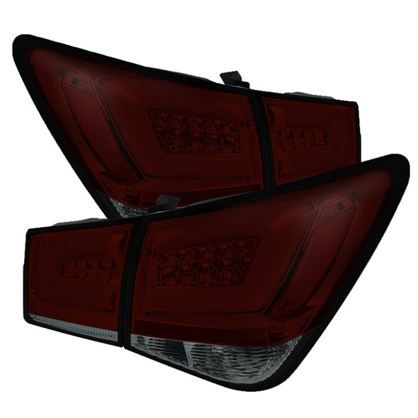 Spyder Chevy Cruze 2011-2014 Light Bar LED Tail Lights Red Smoke ALT-YD-CCRZ11-LBLED-RS