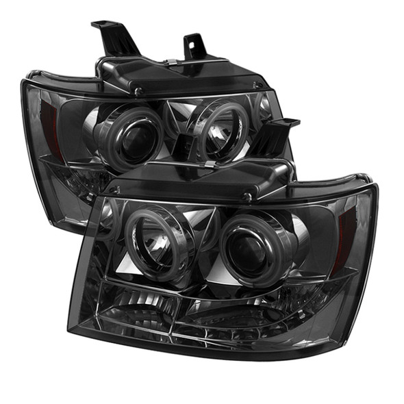 Spyder Chevy Suburban 1500 Projector Headlights CCFL Halo LED Smoke PRO-YD-CSUB07-CCFL-SM