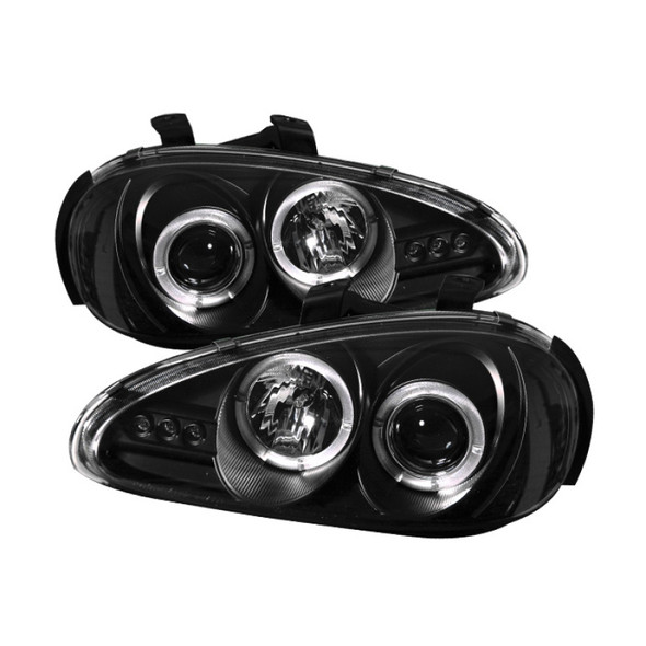Spyder Mazda MX3 92-96 Projector Headlights LED Halo LED Black High H1 Low H1 PRO-YD-MMX392-HL-BK