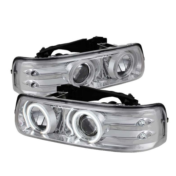 Spyder Chevy Silverado 1500/2500 99-02 Projector Headlights CCFL Halo LED Chrome PRO-YD-CS99-CCFL-C