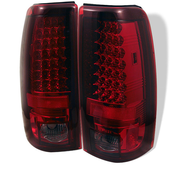 Spyder Chevy Silverado 1500 99-02 (Not Fit Stepside) LED Tail Lights Red Smke ALT-YD-CS99-LED-RS