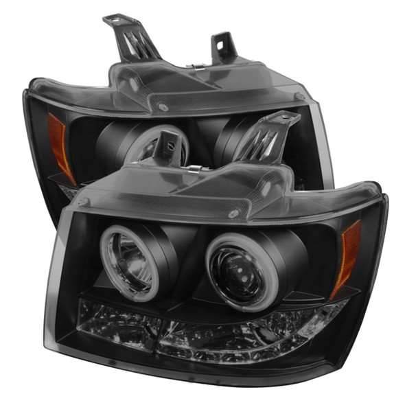 Spyder Chevy Suburban 1500 07-14 Projector Headlights CCFL Halo LED Blk Smke PRO-YD-CSUB07-CCFL-BSM