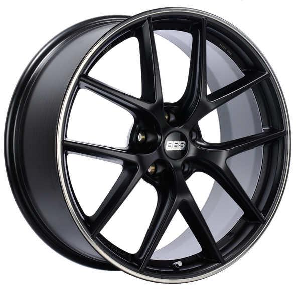 BBS CI-R 20x8.5 5x112 ET32 Satin Black Polished Rim Protector Wheel -82mm PFS/Clip Required