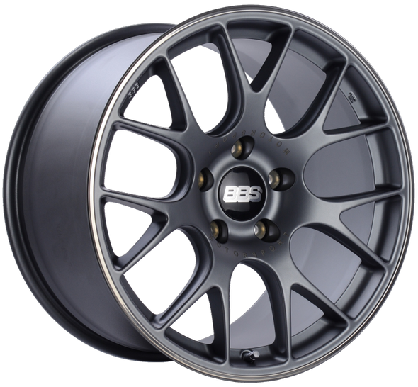 BBS CH-R 19x11 5x130 ET56 CB71.6 Satin Titanium Polished Rim Protector Wheel