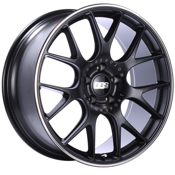 BBS CH-R 20x9 5x115 ET24 Satin Black Polished Rim Protector Wheel -82mm PFS/Clip Required