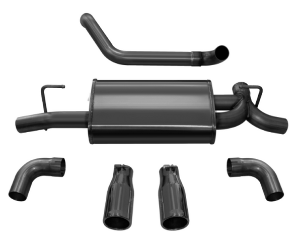 Corsa 18+ Jeep Wrangler JL 2.5in Dual Rear Exit Black Tips Sport Axle-Back Exhaust