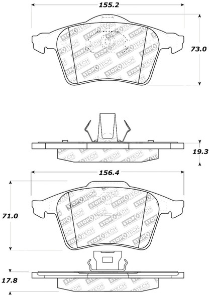 StopTech Street Touring 07-09 Mazda 3 Front Brake Pads