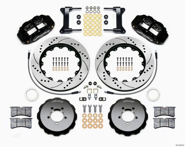 Wilwood Narrow Superlite 6R Front Hat Kit 14.00in Drilled 1999-2012 Subaru WRX w/Lines