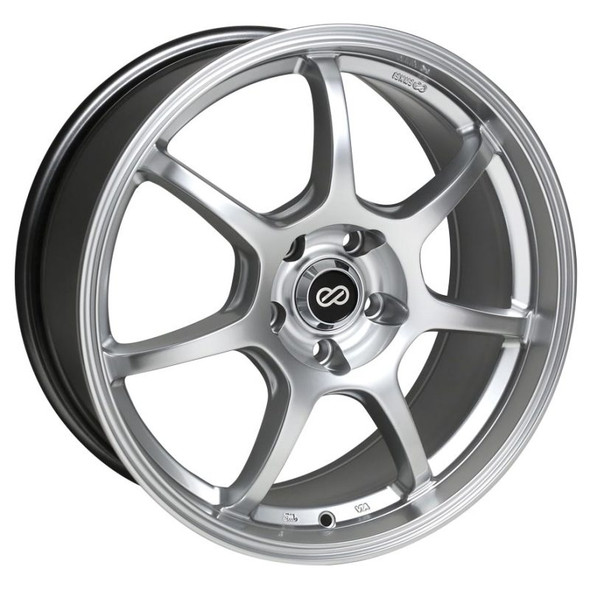 Enkei GT7 18x8 45mm Offset 5x112 Bolt Pattern 72.6 Bore Dia Hyper Silver Wheel