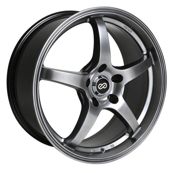 Enkei VR5 15x6.5 38mm Offset 4x100 Bolt Pattern 72.6 Bore Dia Hyper Black Wheel