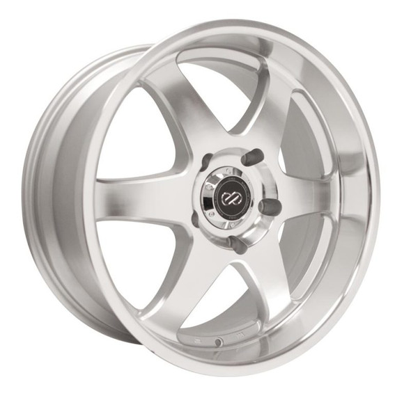 Enkei ST6 18x8.5 20mm Offset 6x114.3 Bolt Pattern 66.1 Bore Dia Silver Machined Wheel