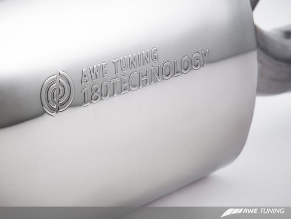 AWE Tuning Audi B8 A4 Touring Edition Exhaust - Quad Tip Polished Silver Tips