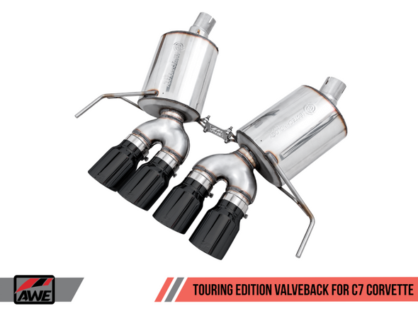 AWE Tuning 13-19 Chevy Corvette C7 Stingray/Grand Sport Touring Valve-Back Exhaust w/Black Tips