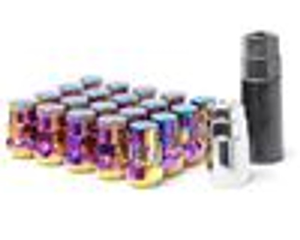 Wheel Mate Muteki SR35 Close End Lug Nuts w/ Lock Set - Neon 12x1.50 35mm