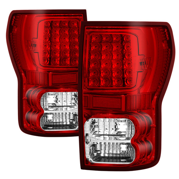 Xtune Toyota Tundra 07-13 LED Tail Lights Red Clear ALT-ON-TTU07-LED-RC