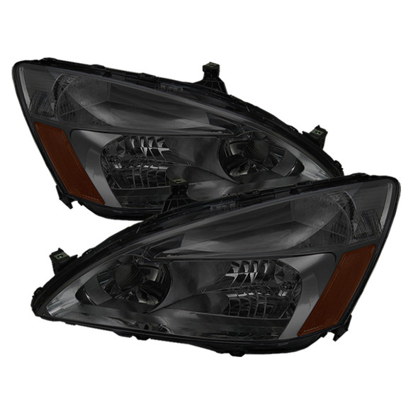 Xtune Honda Accord 03-07 Amber Crystal Headlights Smoke HD-JH-HA03-AM-SM