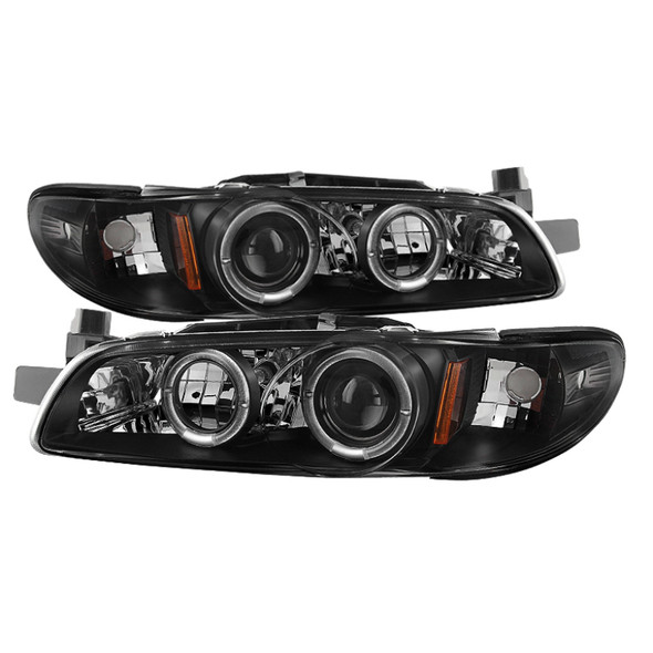 Spyder Pontiac Grand Prix 97-03 1PC Projector Headlights LED Halo Blk Low H1 PRO-YD-PGP97-1PC-HL-BK