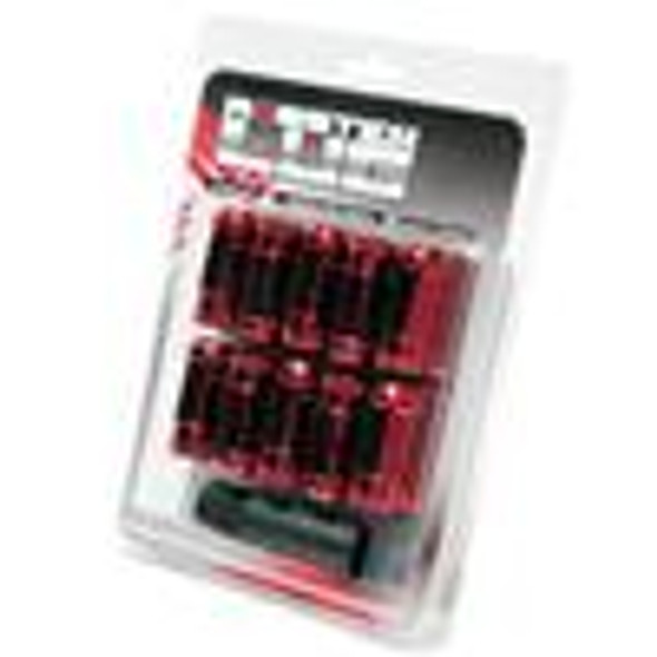 Wheel Mate Monster Open End Lug Nut Set of 20 - Red 14x1.50