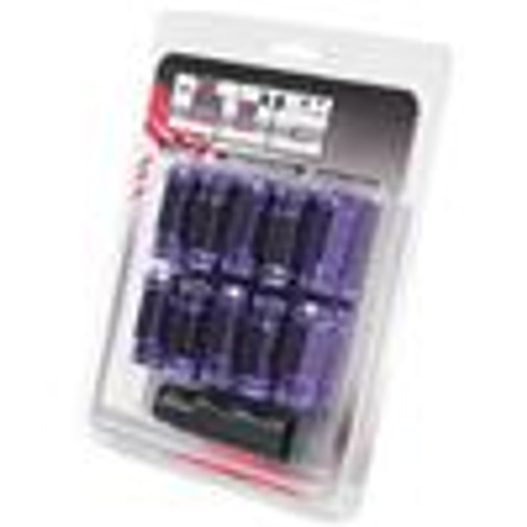 Wheel Mate Monster Open End Lug Nut Set of 20 - Purple 14x1.50