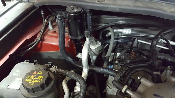 JLT 13-17 Ford Explorer Sport EcoBoost V6 Passenger Side Oil Separator 3.0 - Black Anodized