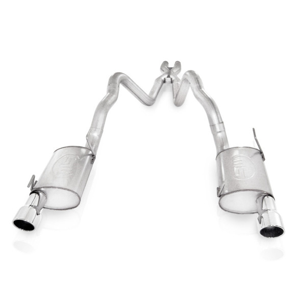 Stainless Works 2005-09 Mustang GT Catback X-Pipe S-Tube Mufflers 4in Tips