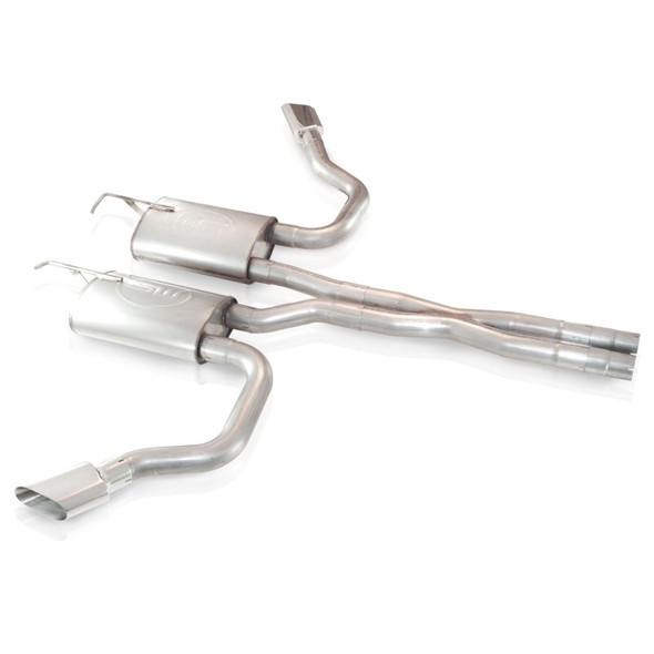 Stainless Works 08-14 Dodge Challenger SRT8/RT 2.5in Catback X-Pipe S-Turbo Muffler Dual Side Exit