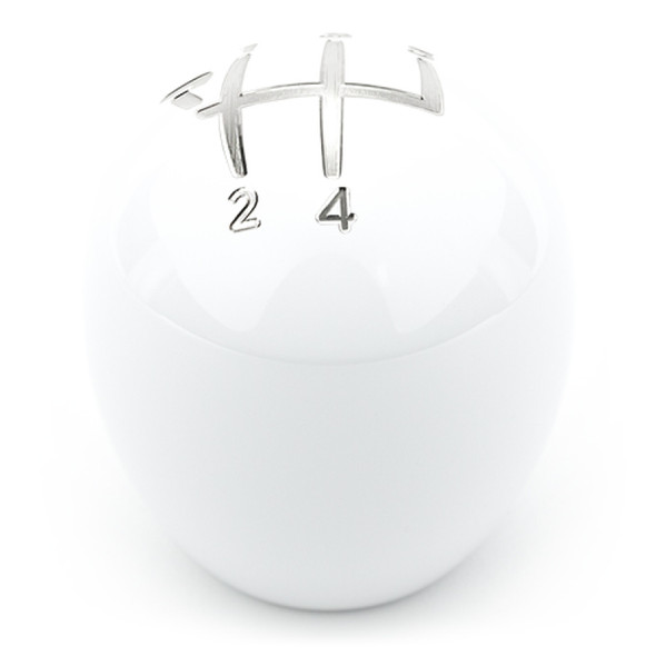 Raceseng Slammer Shift Knob (Gate 5 Engraving) M12x1.5mm Adapter - White Gloss
