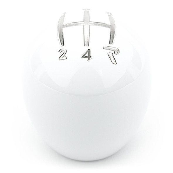 Raceseng Slammer Shift Knob / Gate 4 Engraving - White Gloss (Adapter Required)