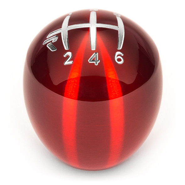 Raceseng Slammer Shift Knob / Gate 6 Engraving - Red Translucent (Adapter Required)
