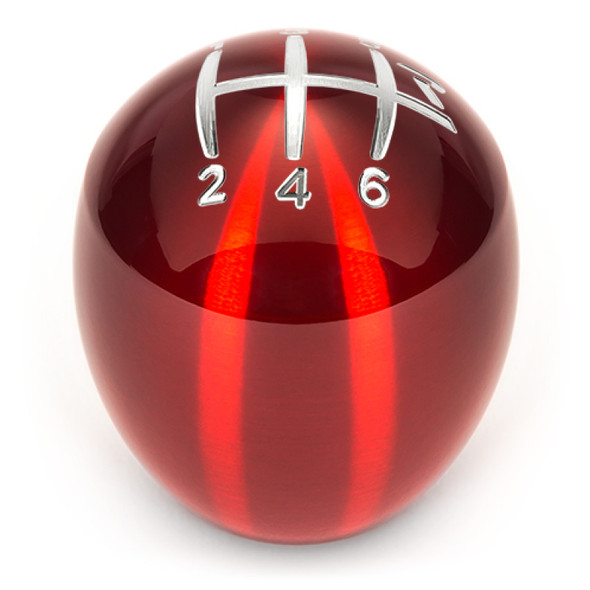 Raceseng Slammer Shift Knob (Gate 2 Engraving) 1/2in.-20 Adapter - Red Translucent